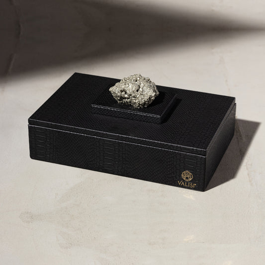 Pyrite Stone Black Box