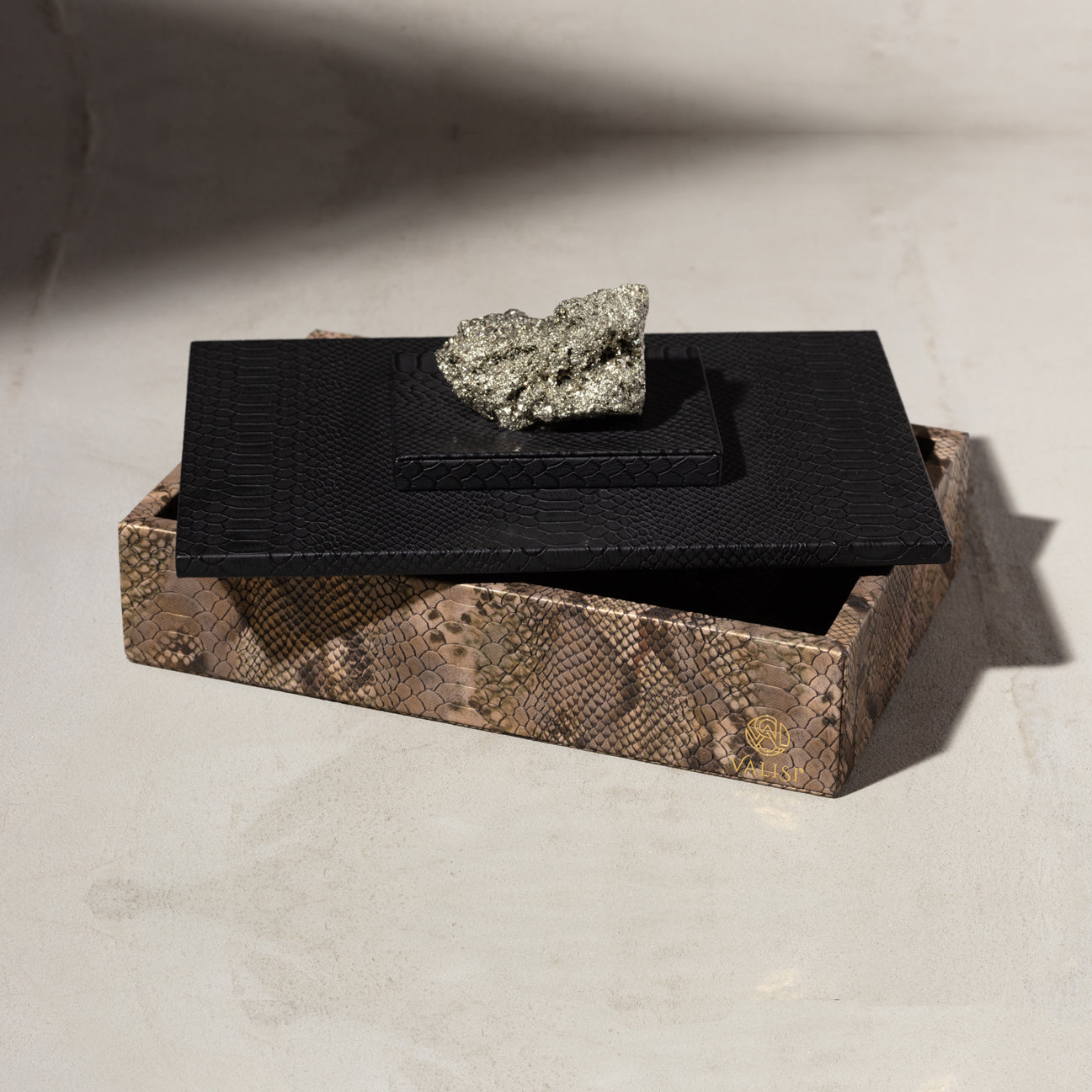 Pyrite Stone Coffee Box